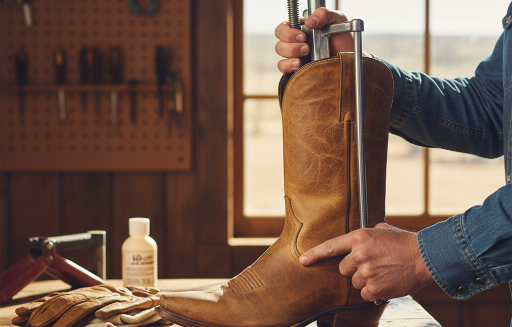 como apertar o cano da bota texana