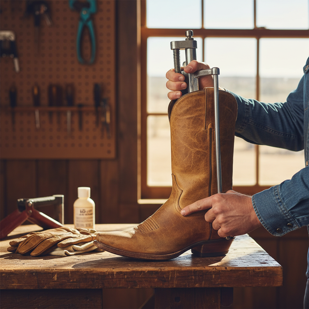 como apertar o cano da bota texana